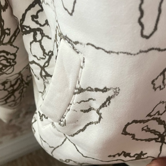 FREE PEOPLE BILLIE HOODIE JACKET LARGE IVORY FLORAL - Picture 4 of 5